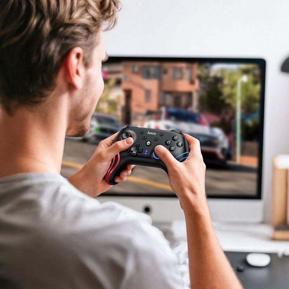 Bezicni dzojstik (gejmped) Hoco za Nintendo Switch 1 / 2 / PC GA2 crni