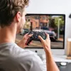Bezicni dzojstik (gejmped) Hoco za Nintendo Switch 1 / 2 / PC GA2 crni