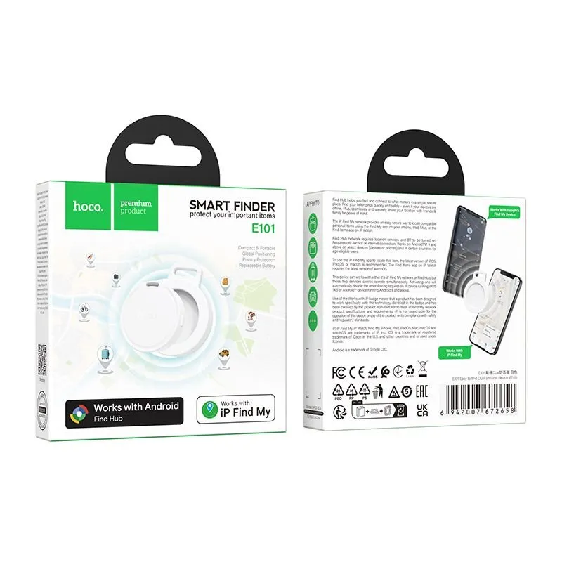 Lokator kompatibilan sa Apple Find My i Google Find My Device Hoco E101 beli