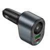 Auto punjac Hoco USB A + USB C + upaljac PD QC3.0 3A 35W Z56 crni