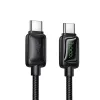 USB kabal type C na type C sa LCD ekranom Hoco 3A 60W 1,2 m U146 crni