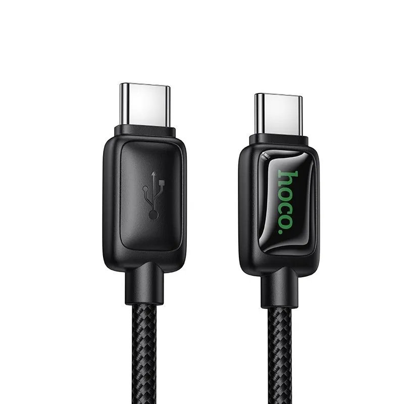 USB kabal type C na type C sa LCD ekranom Hoco 3A 60W 1,2 m U146 crni