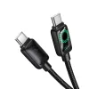 USB kabal type C na type C sa LCD ekranom Hoco 3A 60W 1,2 m U146 crni