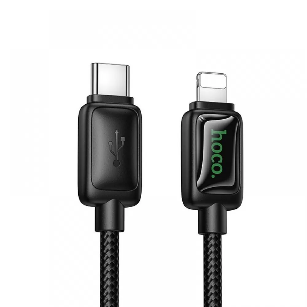USB C na Lightning kabl sa LCD ekranom Hoco PD 30W 1,2 m U146 crni
