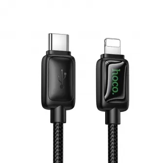 USB C na Lightning kabl sa LCD ekranom Hoco PD 30W 1,2 m U146 crni