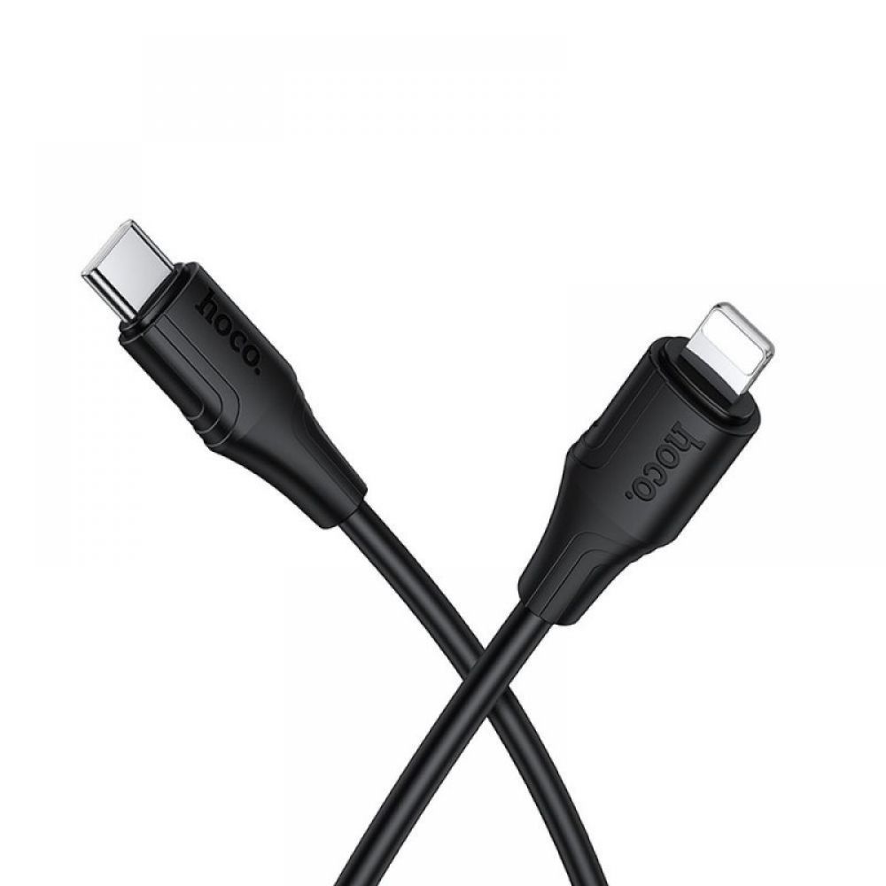 Silikonski USB C na Lightning kabl Hoco 27W 1 m X124 crni