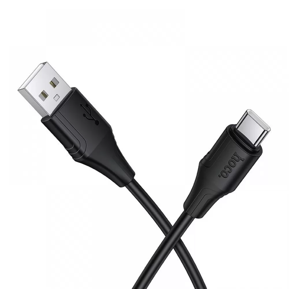 Silikonski USB A na USB C kabl Hoco 3A 1 m X124 crni