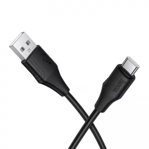 Silikonski USB A na USB C kabl Hoco 3A 1 m X124 crni