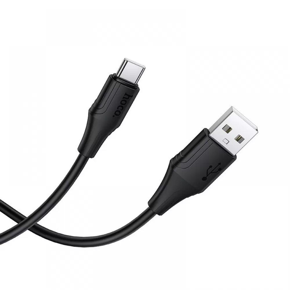 Silikonski USB A na USB C kabl Hoco 3A 1 m X124 crni