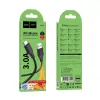 USB kabal type C Hoco 3A 1 m X124 crni