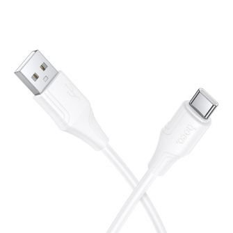 Silikonski USB A na USB C kabl Hoco 3A 1 m X124 beli