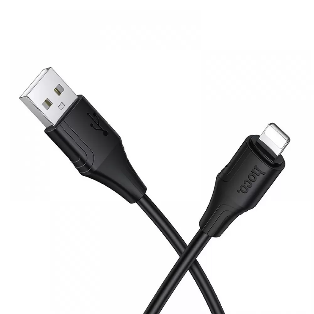 Silikonski USB A na Lightning kabl Hoco 2,4A 1 m X124 crni