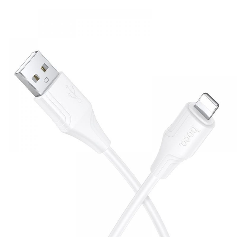 Silikonski USB A na Lightning kabl Hoco 2,4A 1 m X124 beli