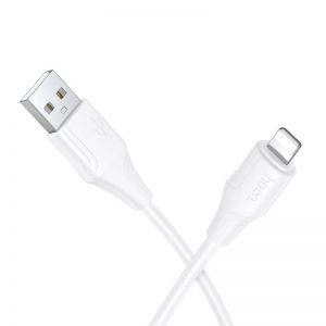 Silikonski USB A na Lightning kabl Hoco 2,4A 1 m X124 beli