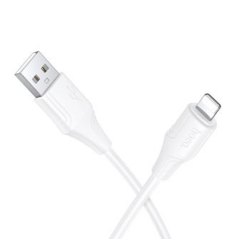 Silikonski USB A na Lightning kabl Hoco 2,4A 1 m X124 beli