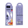 USB kabal Lightning  Hoco 2,4A 1 m X124 beli