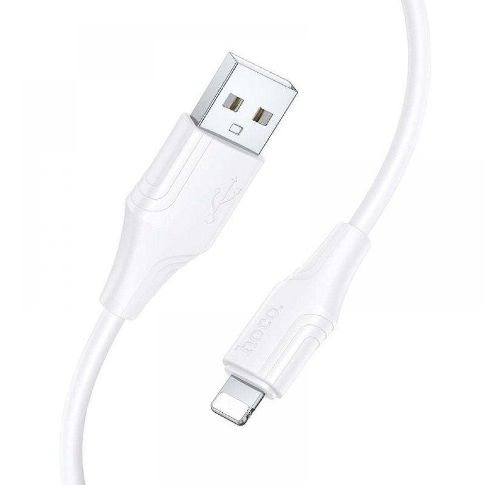 Silikonski USB A na Lightning kabl Hoco 2,4A 1 m X124 beli