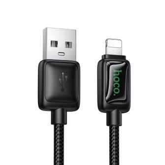 USB A na Lightning kabl sa LCD ekranom Hoco 2,4A 1,2 m U146 crni