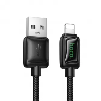 USB kabal Lightning sa LCD ekranom Hoco 2,4A 1,2 m U146 crni