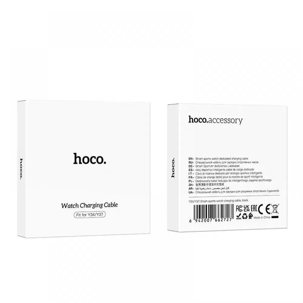 Kabal za punjenje pametnog sata Hoco 0,6 m Y34 / Y37 / Y41 crni