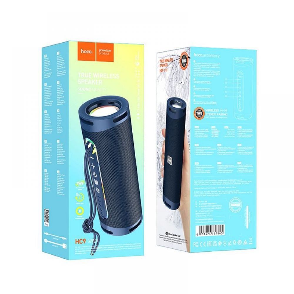 Bezicni zvucnik 2 x 5W 5h Hoco HC9 tamno plavi