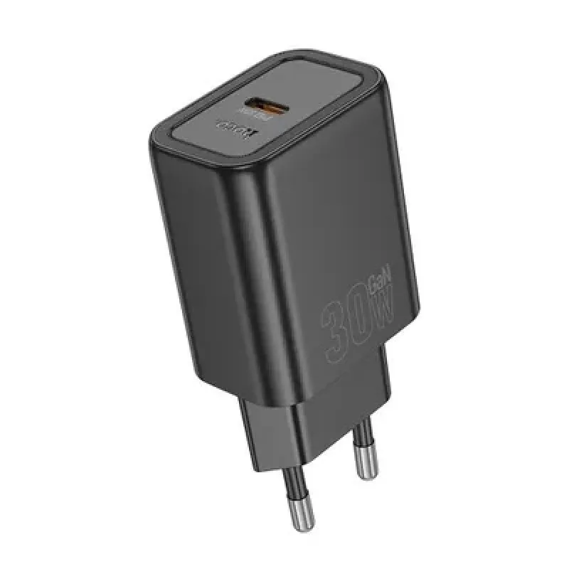 HOCO zidni punjac Type C PD QC 30W N62 crni