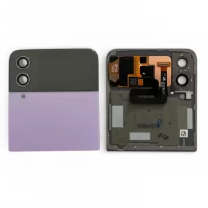 Poklopac baterije + staklo kamere za Samsung F721 Galaxy Z Flip 4 (gornja polovina) lila (vidljivi tragovi koriscenja) FULL ORG EU SH