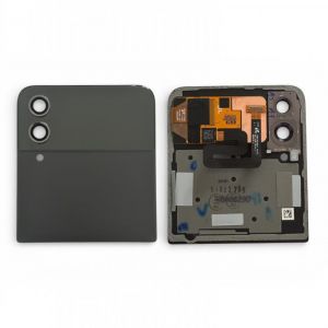 Poklopac baterije + staklo kamere za Samsung F721 Galaxy Z Flip 4 (gornja polovina) crni FULL ORG EU SH
