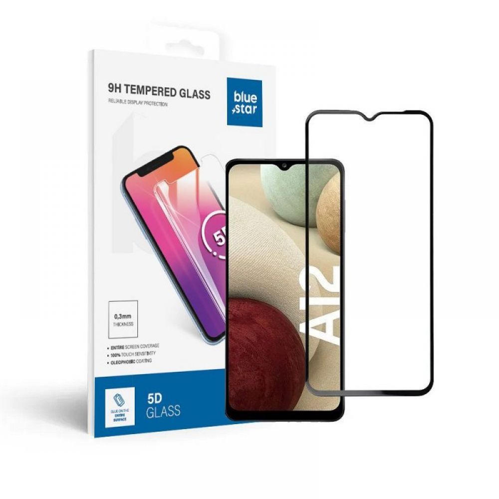 Zastitno staklo 5D BLUE STAR za Samsung Galaxy A12 crno