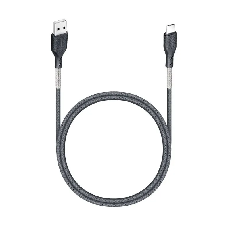 USB kabl (kabal) Forcell F-Energy QC4.0 5A 60W Carbon USB A na Type C 1 m crni