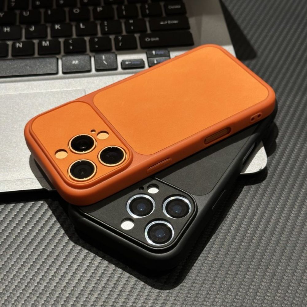 Futrola Leather Matt za iPhone 16 Pro narandzasta