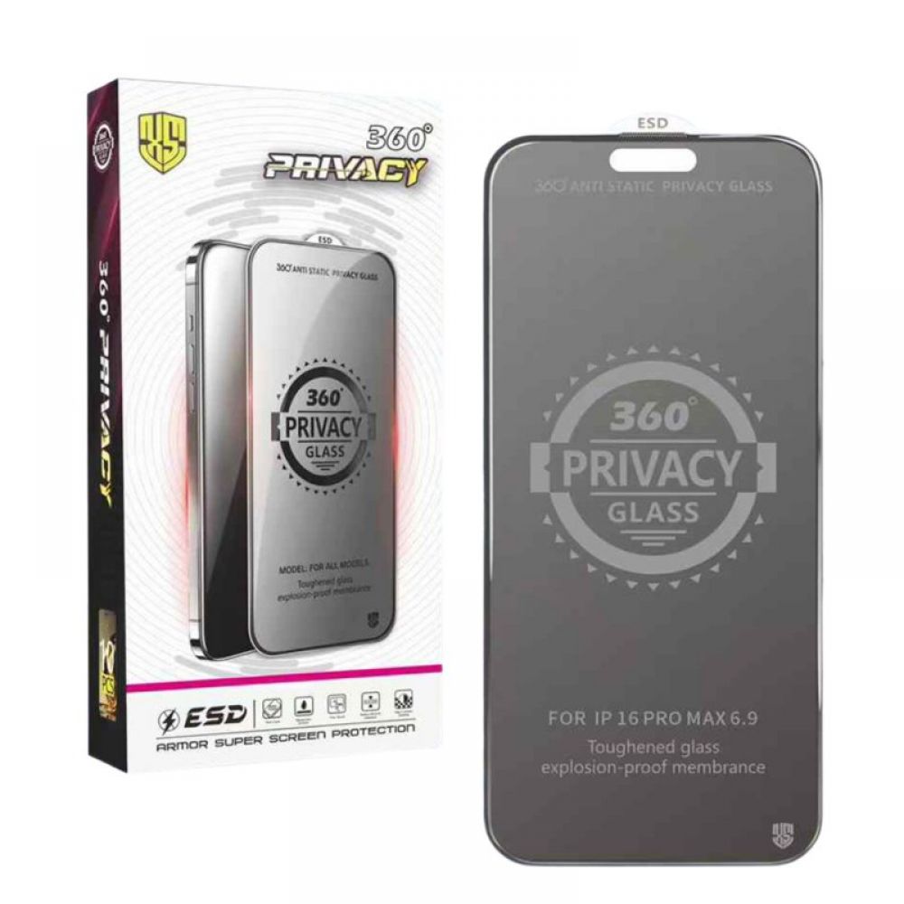 Zastitno staklo Privacy 360° 10in1 za iPhone 16 Pro / iPhone 17/ iphone 17 pro