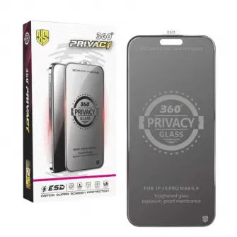 Zastitno staklo Privacy 360° 10in1 za iPhone 15 / iPhone 16