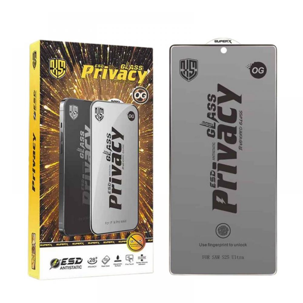 Zastitno staklo OG Privacy Antistatic 10in1 za iPhone 15 Pro