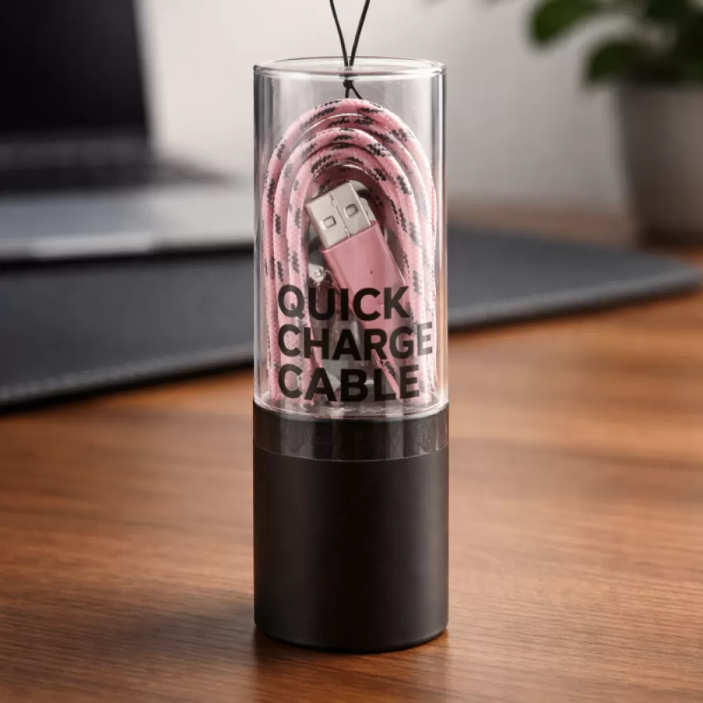 USB kabal ADAPTIVE FAST CHARGING PERTLA iPhone lightning roze crni 
