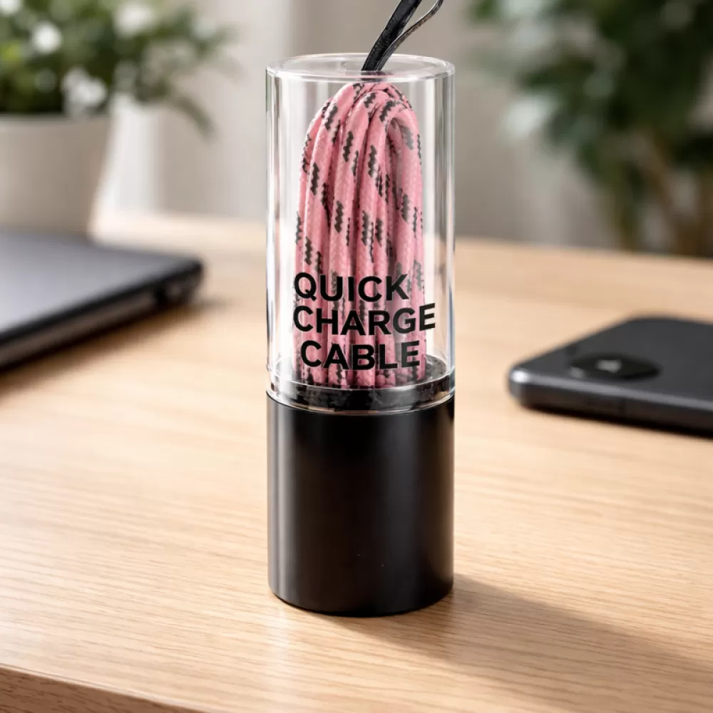 USB kabal ADAPTIVE FAST CHARGING PERTLA Type-C (Tip-C) roze crni 