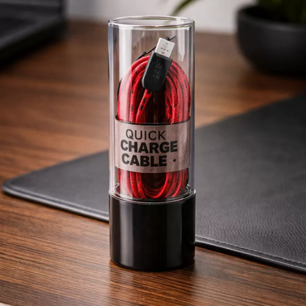 USB kabal ADAPTIVE FAST CHARGING PERTLA Type-C (Tip-C) crveno crni 