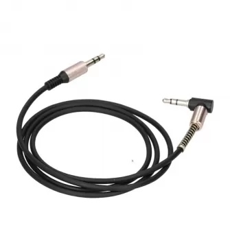 Audio Aux kabal OBENIM 3.5mm 1m kosi crni