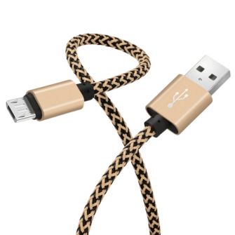 USB kabal PERTLA safe&speed micro zlatno-crni