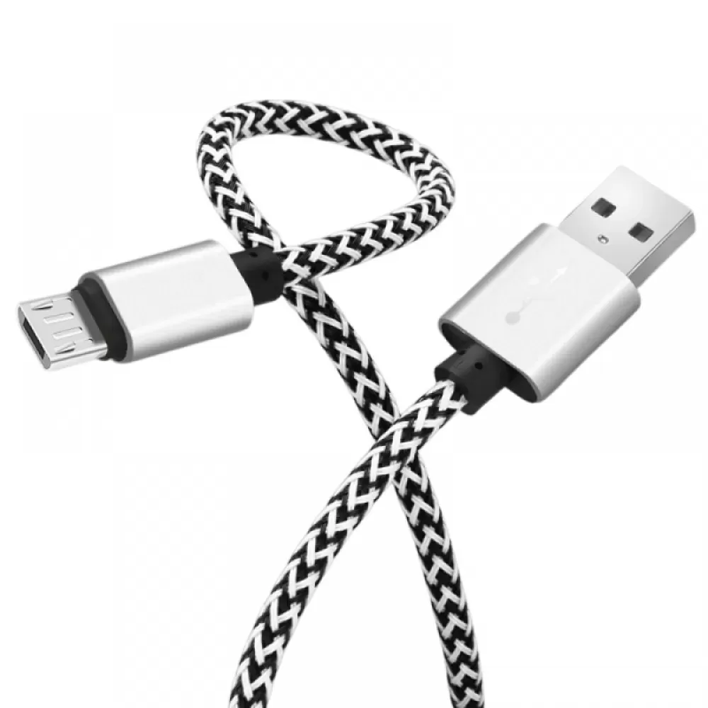 USB kabal PERTLA safe&speed iPhone crno-beli