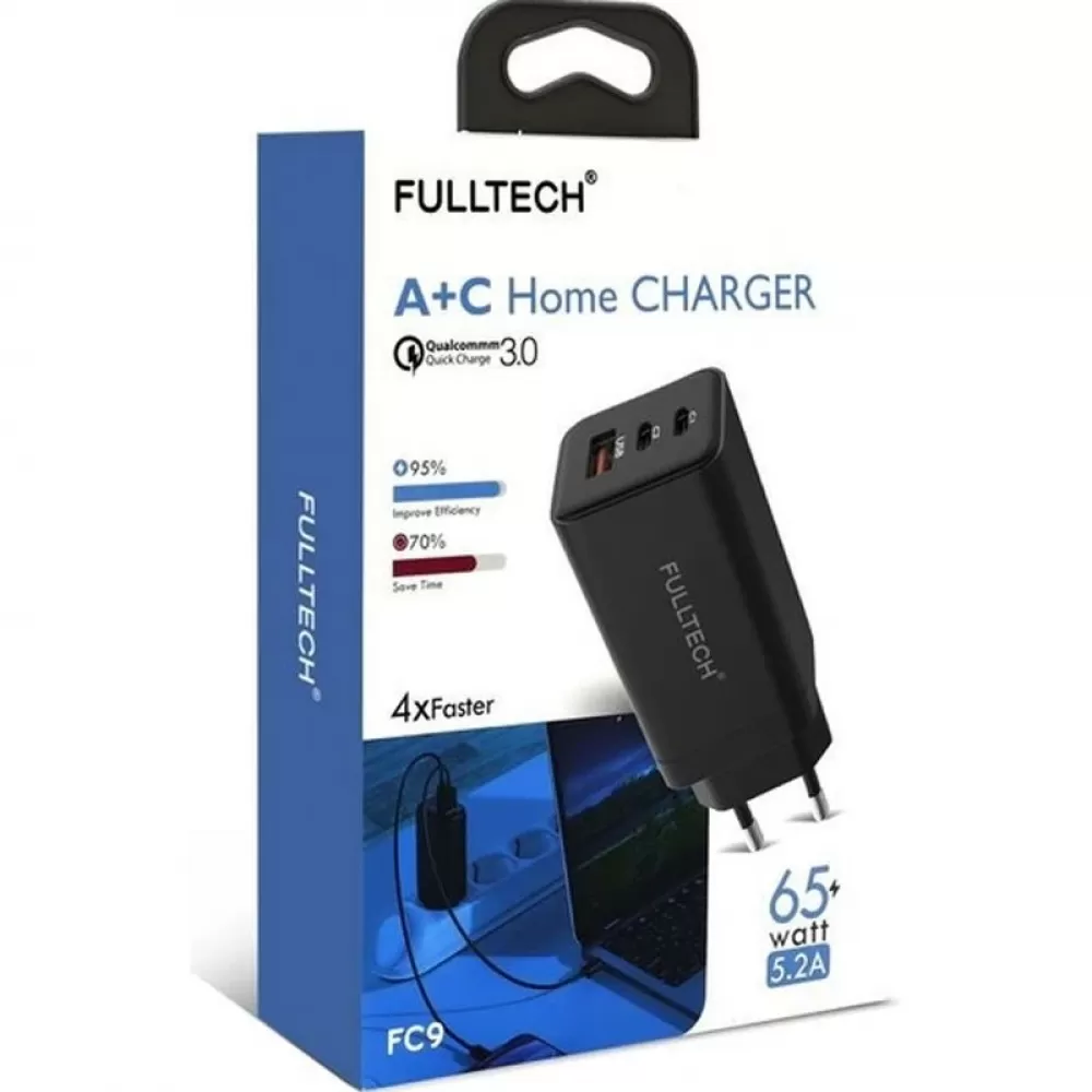 Adapter FULLTECH A+C FC9 5.2A 65W FULL ORIGINAL crna