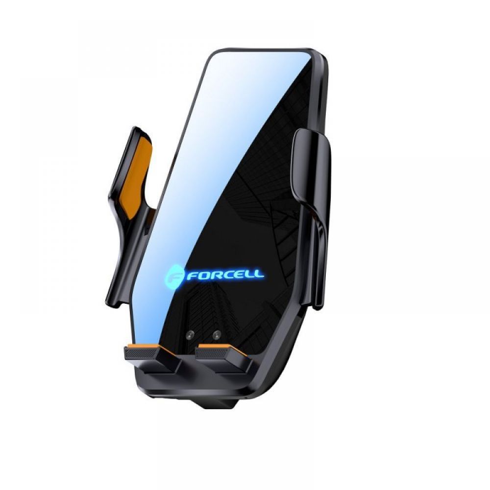 Bezicni auto drzac za telefon Forcell F-Grip HS6 15W za vetrobran / ventilaciju crni