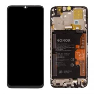 LCD + touchscreen + frame + baterija za Honor X6a crni (service pack) FULL ORIGINAL EU