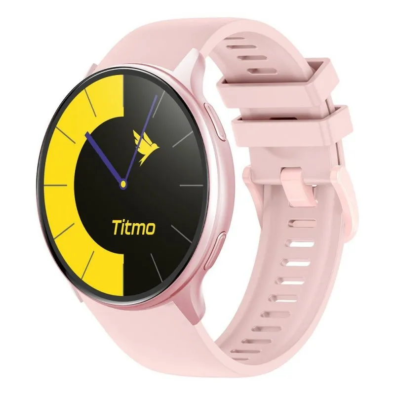 Pametni sat TITMO O-200 (GPS, AMOLED, bluetooth pozivi, silikonska narukvica) roze