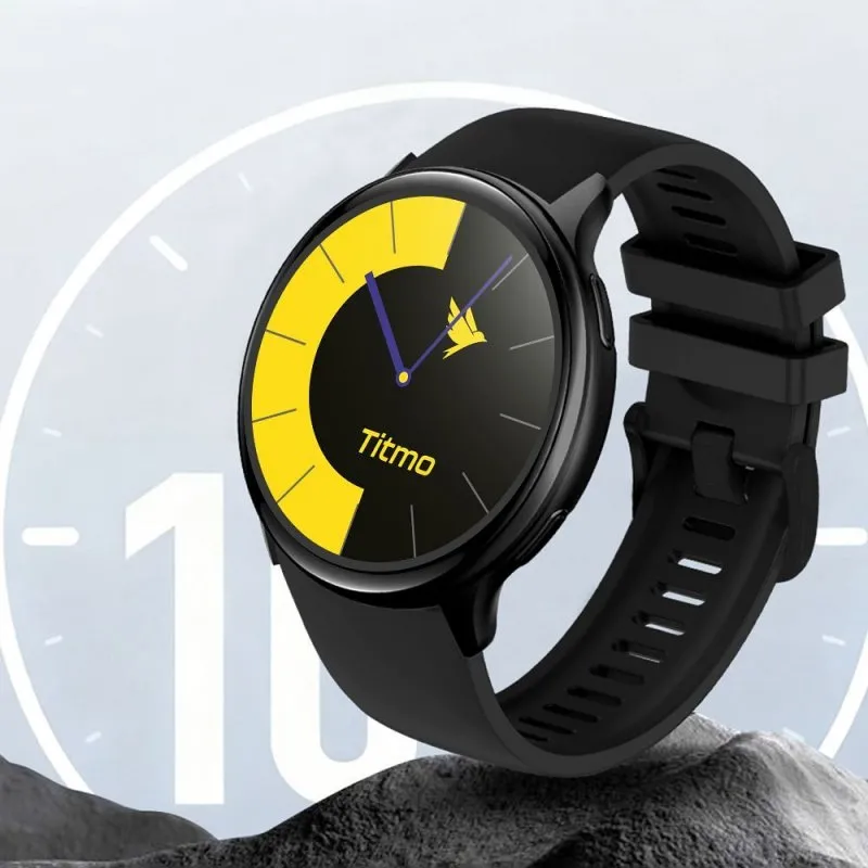Pametni sat TITMO O-200 (GPS, AMOLED, bluetooth pozivi, silikonska narukvica) crni