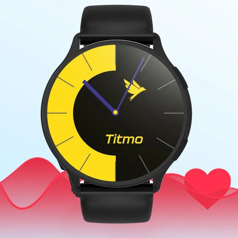 Pametni sat TITMO O-200 (GPS, AMOLED, bluetooth pozivi, silikonska narukvica) crni