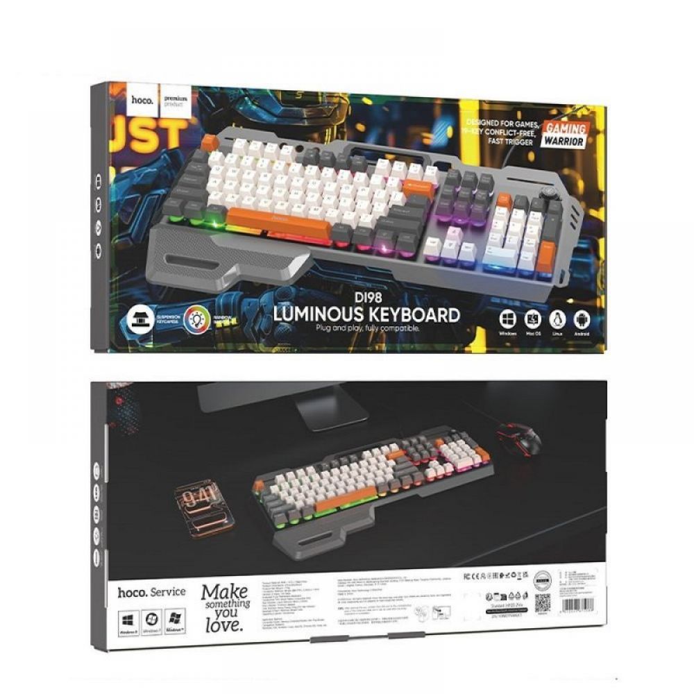 Zicana tastatura QWERTY Hoco Gaming DI98 crna