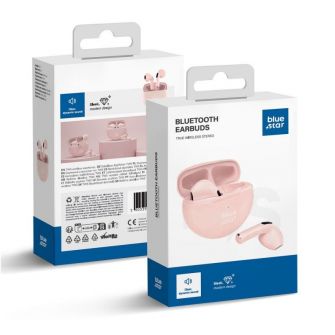 Bezicne slusalice BLUE STAR Circle Beat TX3 TWS roze
