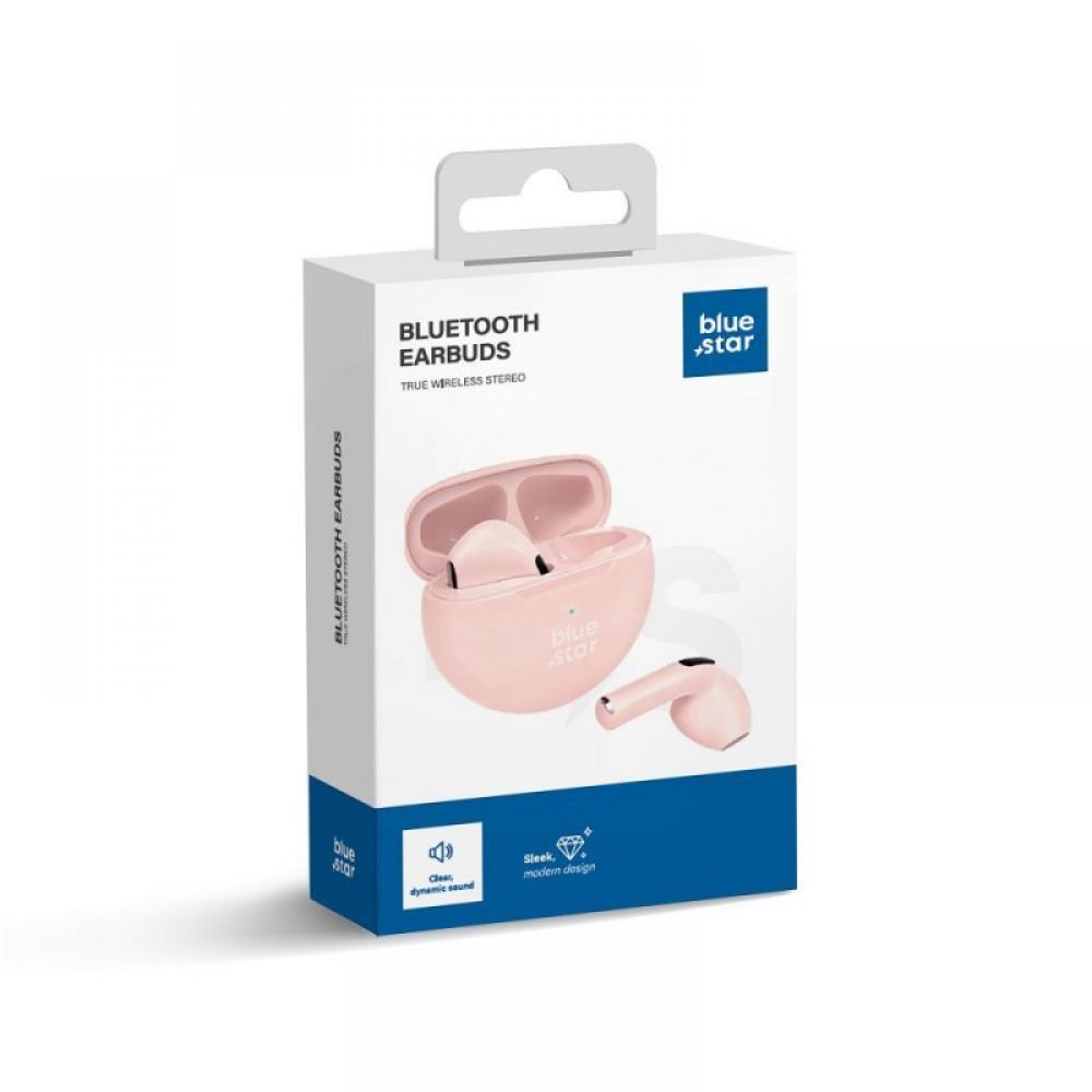 Bezicne slusalice BLUE STAR Circle Beat TX3 TWS roze