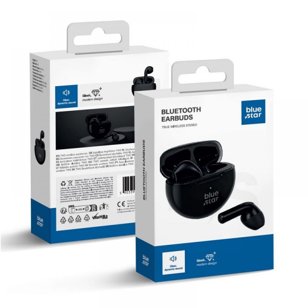 Bezicne slusalice BLUE STAR Circle Beat TX3 TWS crne